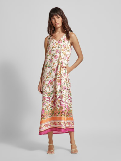 ROBE LÉGÈRE Midi-jurk met all-over print Felroze - 4