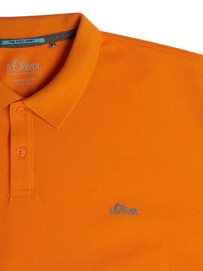 s.Oliver RED LABEL Regular Fit Poloshirt aus Piqué  Orange 2