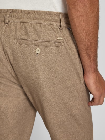 Brax Spodnie materiałowe o kroju slim fit z kieszeniami z tyłu model ‘Phil’ Beżowy 3
