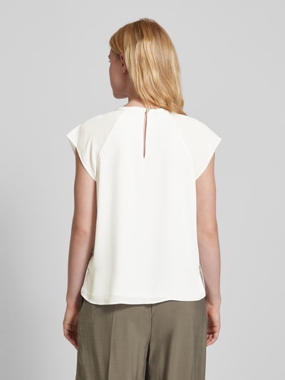 comma Bluse mit Kappärmeln Offwhite 5