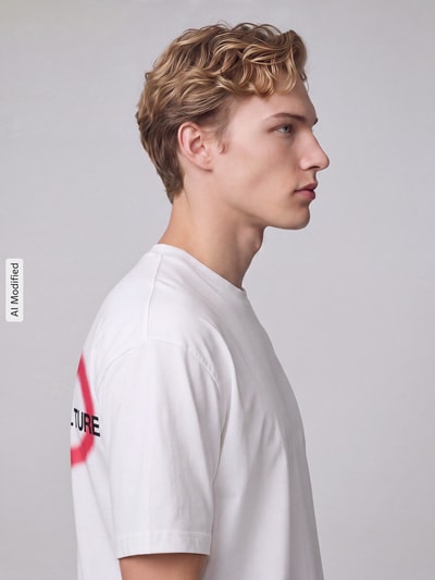 Don´t Waste Culture Oversized T-Shirt aus Baumwoll-Mix Modell 'LIRA' Offwhite 3