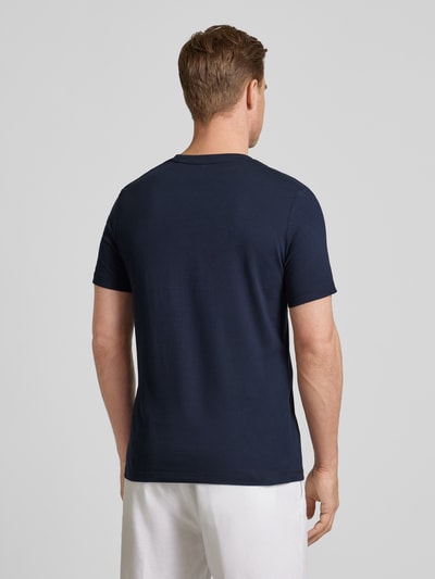 s.Oliver RED LABEL T-shirt met labelprint Marineblauw - 5