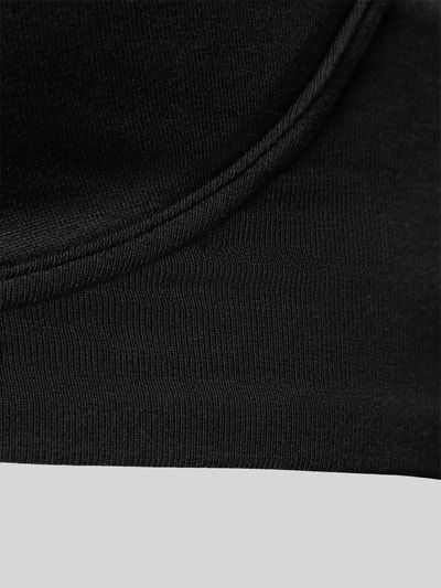 Productfoto, zwarte Slim Fit bh uit katoenmix van Schiesser, elastische katoenmix, haakjessluiting, verstelbare schouderbanden