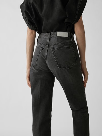 RE/DONE Straight Cut High Waist Jeans Black 6