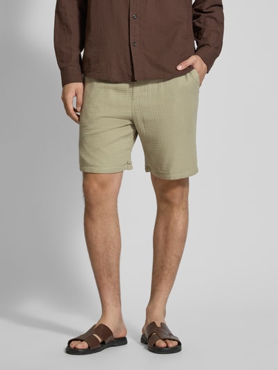 JAKE*S STUDIO MEN Regular Fit Shorts mit elastischem Bund Hellgruen 4