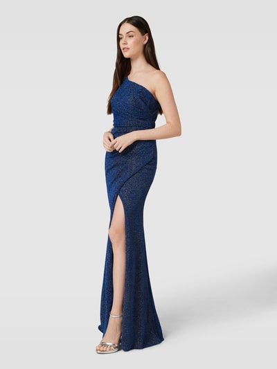 Luxuar Abendkleid mit One-Shoulder-Träger Dunkelblau 1