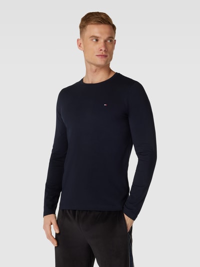 Tommy Hilfiger Slim Fit Longsleeve mit Label-Stitching Marine 4