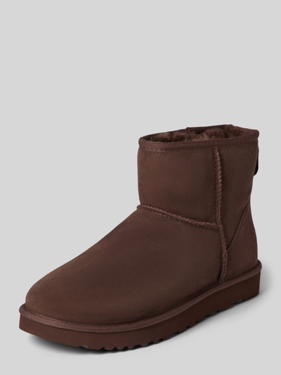 UGG Boots van leer, model 'CLASSIC MINI' Donkerbruin - 1