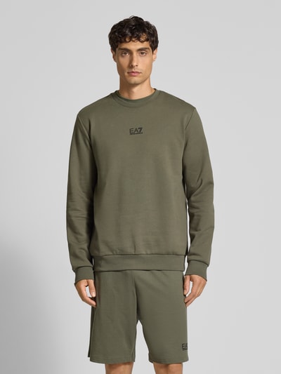EA7 Emporio Armani Sweatshirt met labeldetail Leem - 4