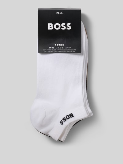 Produktfoto, weiße Sneaker-Socken aus Baumwoll-Mix im 5er-Pack Modell '5P AS UNI CC' von BOSS für Herren, glatte Textur