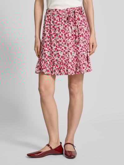 ICHI Minirok met strikceintuur, model 'AYA' Felroze - 4