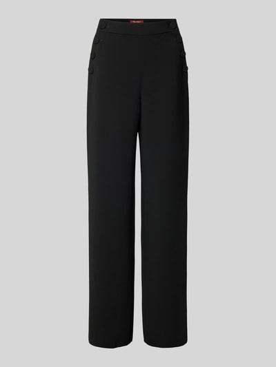 Max Mara Studio Stoffhose mit Knopfverschluss Modell 'RINA' Black 2