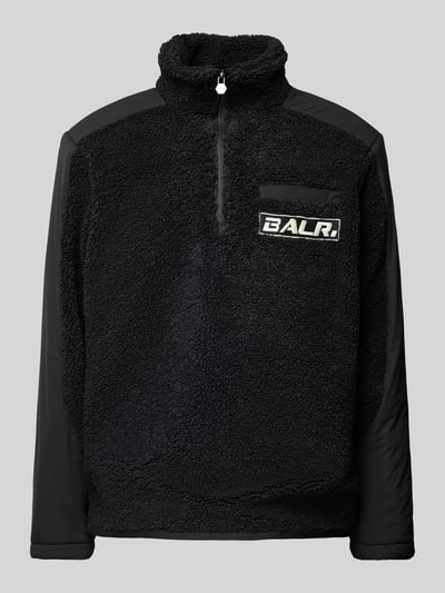 Balr. Regular Fit Fleecepullover mit Label-Stitching Modell 'The Club' Black 2