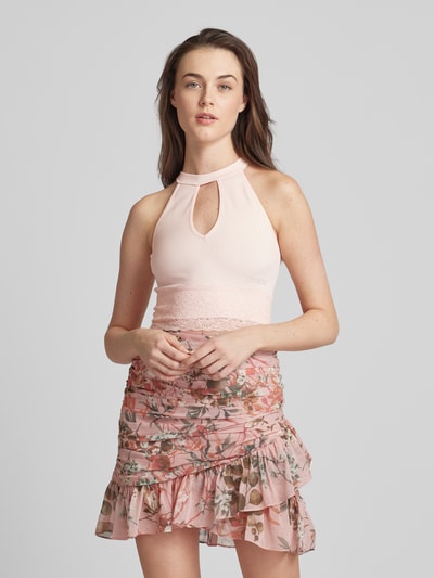 Guess Crop Top mit Neckholder Rosa 4