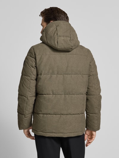 Tom Tailor Gewatteerd regular fit jack met afneembare capuchon Olijfgroen - 5