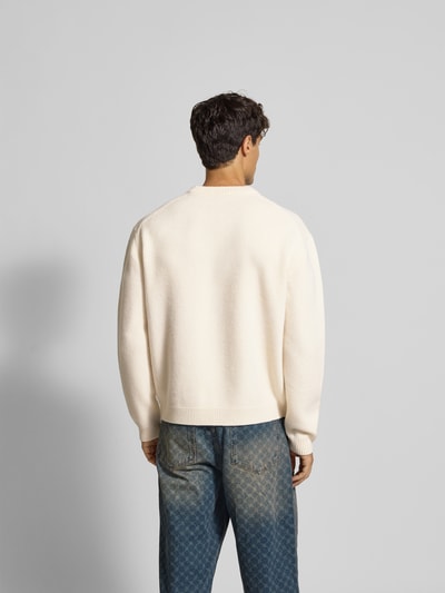 MAISON KITSUNÉ Pullover mit Label-Print Offwhite 5
