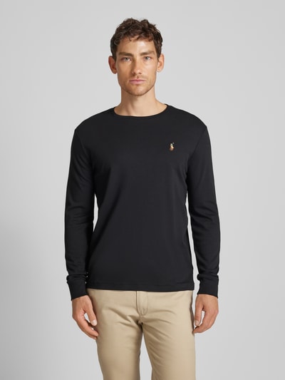 Polo Ralph Lauren Custom Slim Fit Longsleeve mit Rundhalsausschnitt Black 4