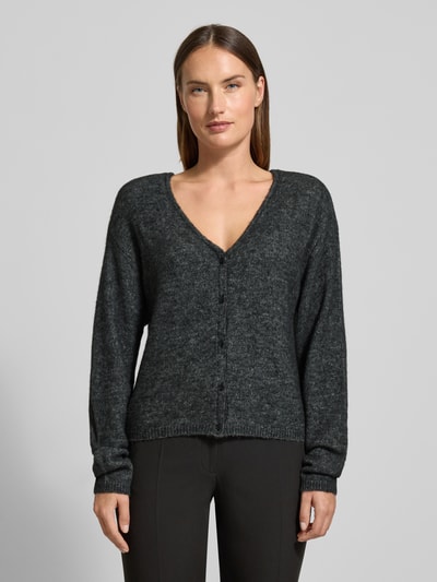 MSCH Copenhagen Regular Fit Strickjacke mit Alpaka-Anteil Modell 'Milania Hope' Anthrazit 4
