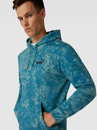 PUMA PERFORMANCE Hoodie mit Allover-Muster Modell 'Summer' Petrol 3