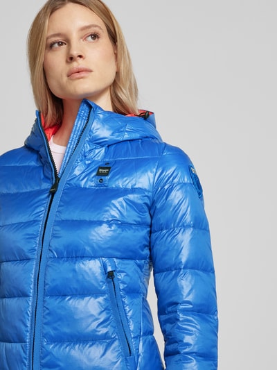 Blauer Usa Steppjacke mit Zweiwege-Reißverschluss Blau 3