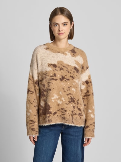 ANOTHER COTTON LAB Strickpullover aus Viskose-Mix mit Rundhalsausschnitt Sand 4