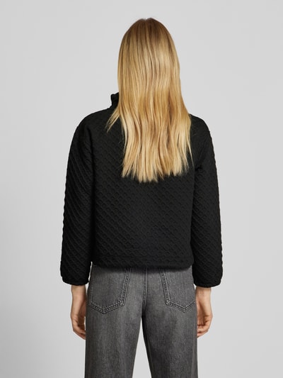 More & More Sweatshirt met opstaande kraag, model 'Wabe' Zwart - 5