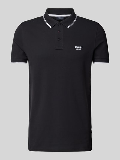 JOOP! Jeans Regular Fit Poloshirt mit Knopfleiste Modell 'Agnello' Black 2