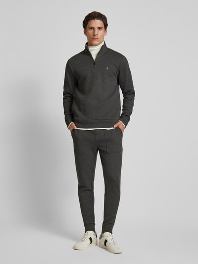 Polo Ralph Lauren Slim fit sweatpants met opgestikte zakken Antraciet gemêleerd - 1