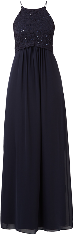 Jake*s Cocktail Abendkleid mit Oberteil aus Spitze Marine Melange 5