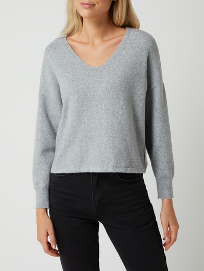 Vero Moda Pullover in Melange-Optik Modell 'Doffy' Hellgrau 4