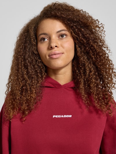 Pegador Oversized Hoodie mit Label-Stitching Modell 'CLARITA' Bordeaux 3