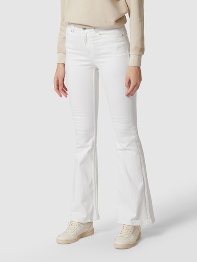 Mango Mid Rise Jeans mit Knopfverschluss Weiss 4