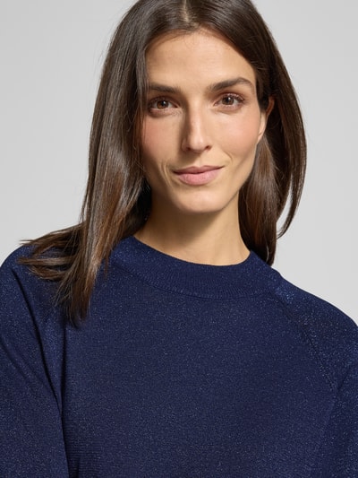 B.Young Gebreide pullover van viscosemix, model 'MOBBE' Donkerblauw - 3