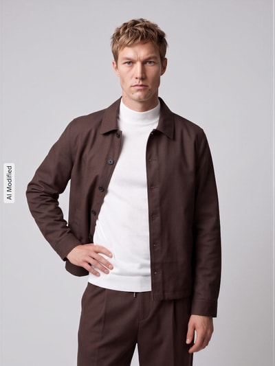 HUGO Blouson mit Label-Prägung Dunkelbraun 4