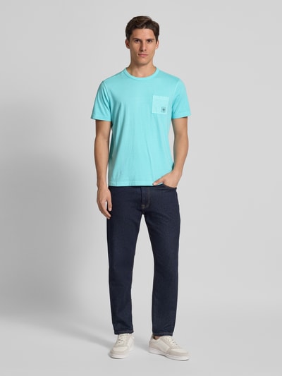 Lerros T-shirt z okrągłym dekoltem Turkusowy 1