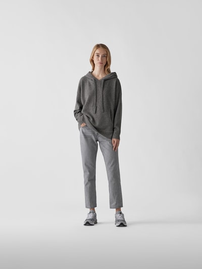 Roberto Collina Hoodie mit Strick-Optik Dunkelgrau meliert 1