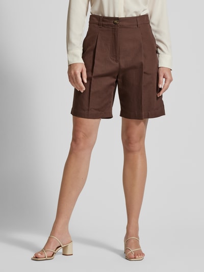 Weekend Max Mara Bermudas in unifarbenem Design Dunkelbraun 4