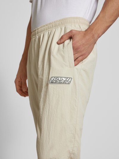 KARL KANI Sweatbroek met elastische band Zand - 3