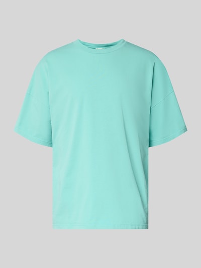 Produktfoto, T-Shirt mit geripptem Rundhalsausschnitt Modell 'FIZVALLEY' von American Vintage in Mintgrün, reine Baumwolle, Loose Fit