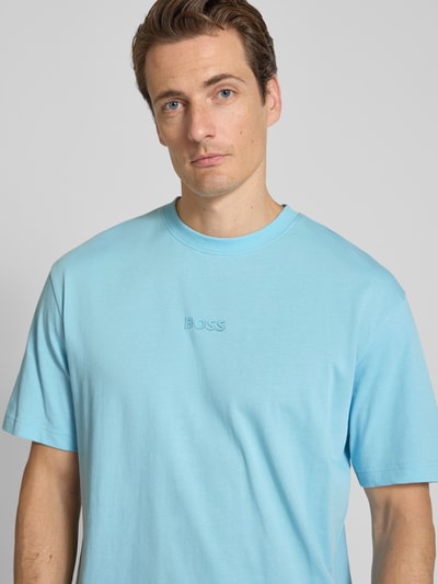 BOSS Green Regular Fit T-Shirt aus reiner Baumwolle Modell 'TEE 10' Hellblau 3