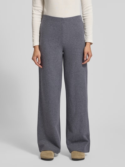 Marc O'Polo Spodnie szerokie z mieszanki bawełny Ciemnoszary melanż 4