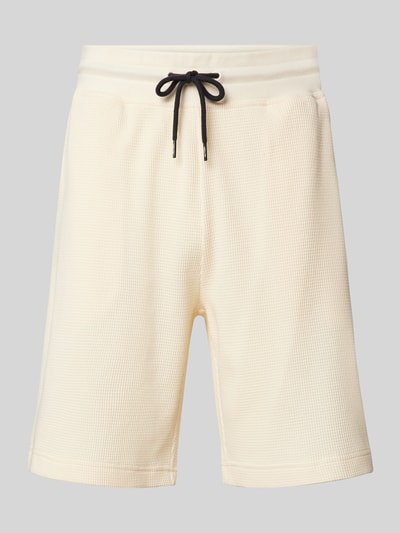 Tommy Hilfiger Regular fit sweatshorts met structuurmotief Zand - 2