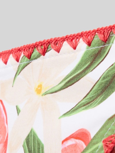 Produktfoto, Bikinihose im Allover-Look Modell 'DIMKA TAHITI' von Banana Moon mit floralen Mustern, Material-Mix mit Stretch-Anteil, Detailaufnahme