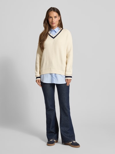 Mango Strickpullover im 2-in-1-Look Modell 'CHIARA' Beige 1