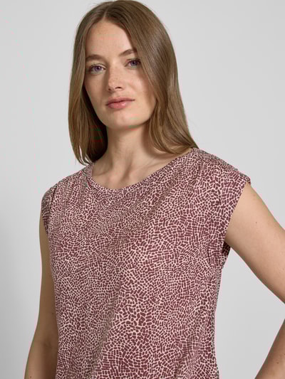 OPUS T-Shirt mit Kappärmeln Modell 'Struki' Dunkelrot 3