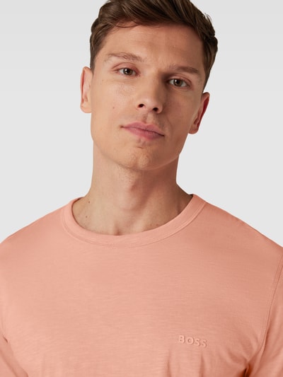 BOSS Orange Koszulka polo o kroju slim fit z detalem z logo model ‘Tegood’ Jasnoczerwony 3