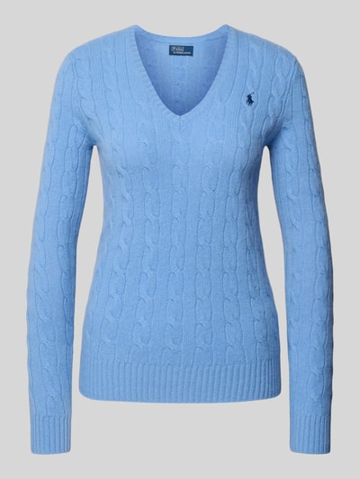 Polo Ralph Lauren Gebreide pullover met kasjmier, model 'KIMBERLY' Bleu - 2