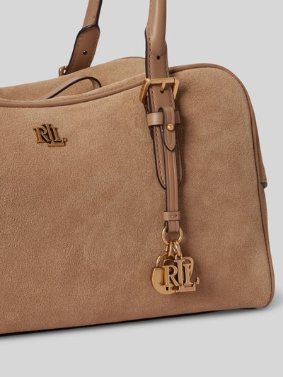 Lauren Ralph Lauren Henkeltasche aus echtem Veloursleder Beige 7