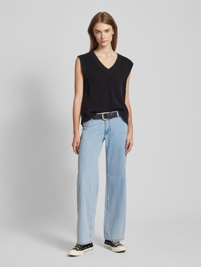 Only Wide fit jeans met knoopsluiting, model 'KANE' Jeansblauw - 1