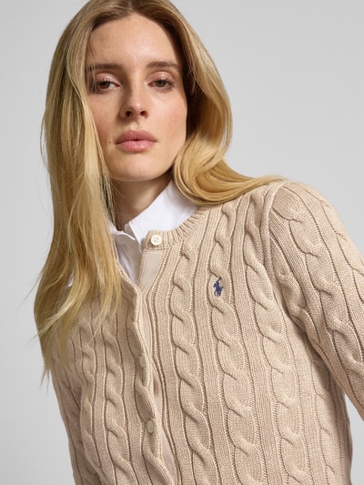 Polo Ralph Lauren Strickjacke mit Knopfleiste Sand 3